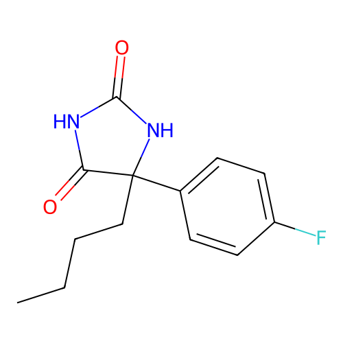 5-Butyl-5-(4-fluorophenyl)-2,4-imidazolidinedione structure