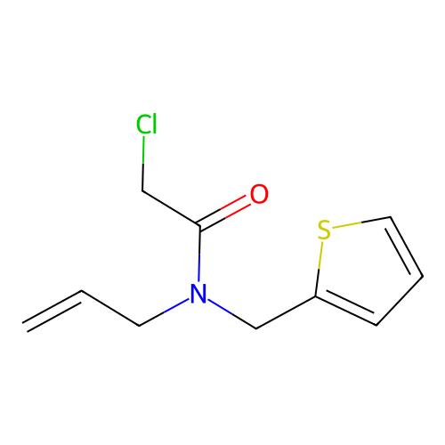 N-allyl-2-chloro-N-(thien-2-ylmethyl)acetamide structure