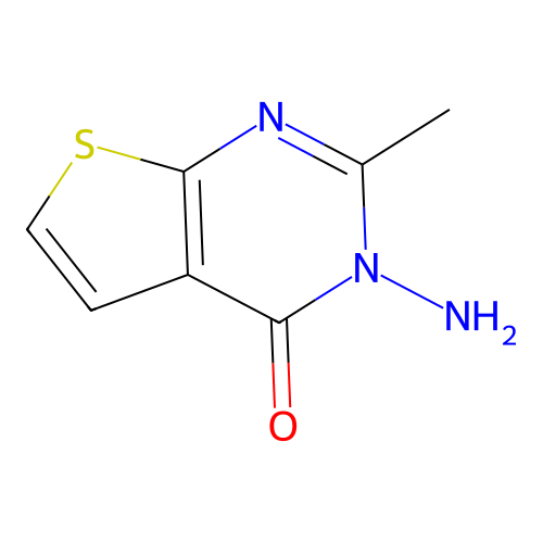 3-amino-2-methyl-3H,4H-thieno[2,3-d]pyrimidin-4-one structure