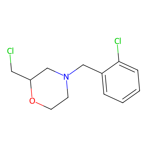 2-(Chloromethyl)-4-[(2-chlorophenyl)methyl]morpholine structure