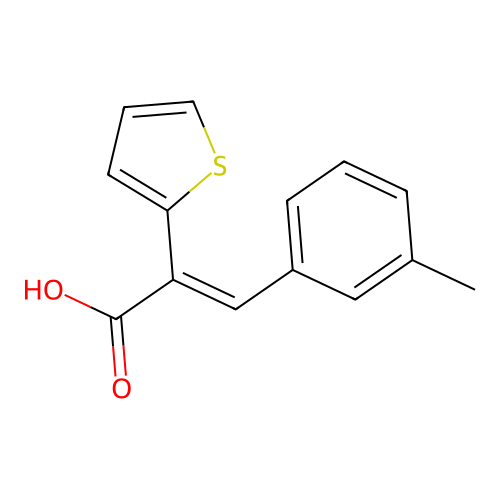 3-(3-Methylphenyl)-2-thiophen-2-ylprop-2-enoic acid structure