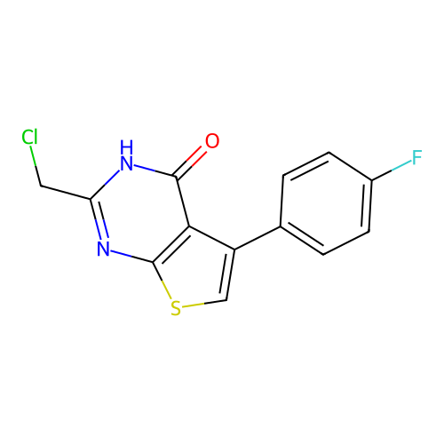 2-(Chloromethyl)-5-(4-fluorophenyl)thieno[2,3-d]pyrimidin-4-ol structure