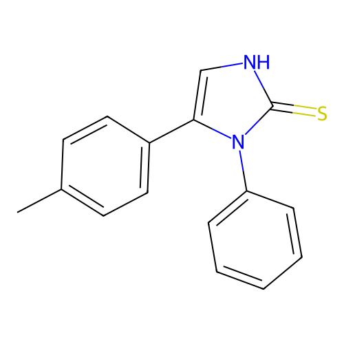 1,3-Dihydro-5-(4-methylphenyl)-1-phenyl-2H-imidazole-2-thione structure