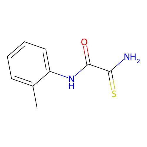 2-amino-N-(2-methylphenyl)-2-thioxoacetamide structure