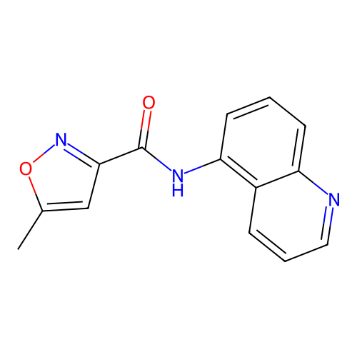 5-methyl-N-(quinolin-5-yl)isoxazole-3-carboxamide structure