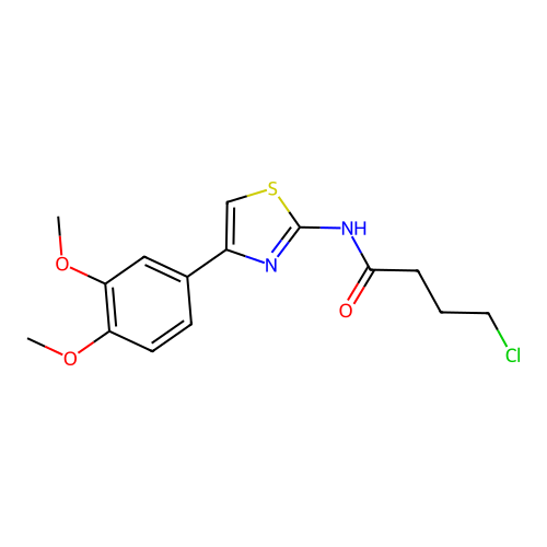 4-chloro-N-[4-(3,4-dimethoxyphenyl)-1,3-thiazol-2-yl]butanamide structure