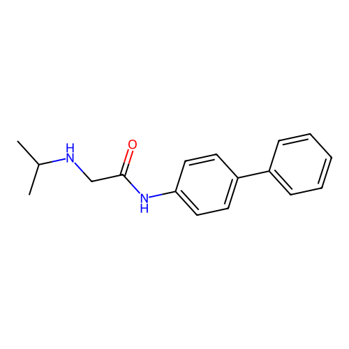 n-Biphenyl-4-yl-2-isopropylamino-acetamide structure