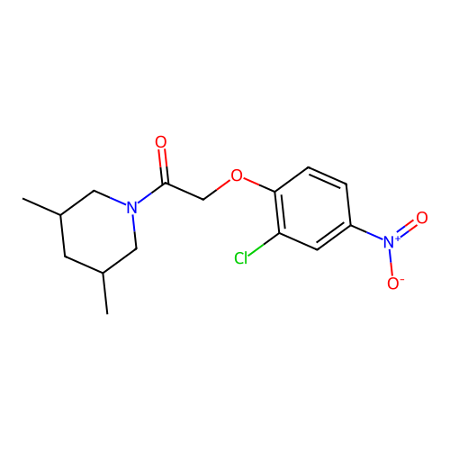 2-(2-Chloro-4-nitrophenoxy)-1-(3,5-dimethylpiperidin-1-yl)ethanone structure