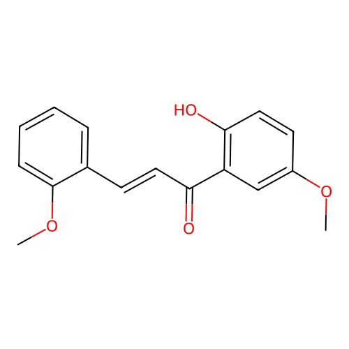 2,5'-DIMETHOXY-2'-HYDROXYCHALCONE structure