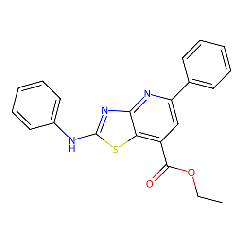 Ethyl 2-anilino-5-phenyl-[1,3]thiazolo[4,5-b]pyridine-7-carboxylate structure