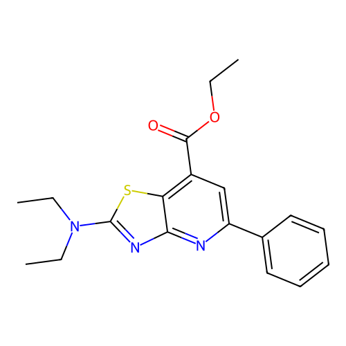 Ethyl 2-(diethylamino)-5-phenylthiazolo[4,5-b]pyridine-7-carboxylate structure
