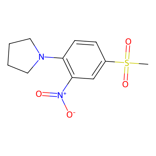 1-[4-(Methylsulfonyl)-2-nitrophenyl]pyrrolidine structure