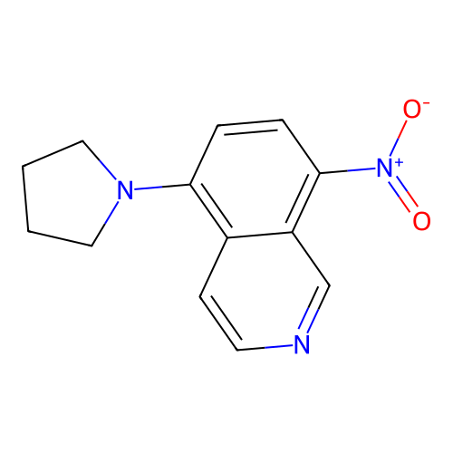 Isoquinoline, 8-nitro-5-(1-pyrrolidinyl)- structure