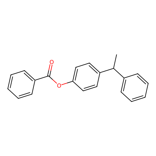 4-(1-Phenylethyl)phenyl benzoate structure