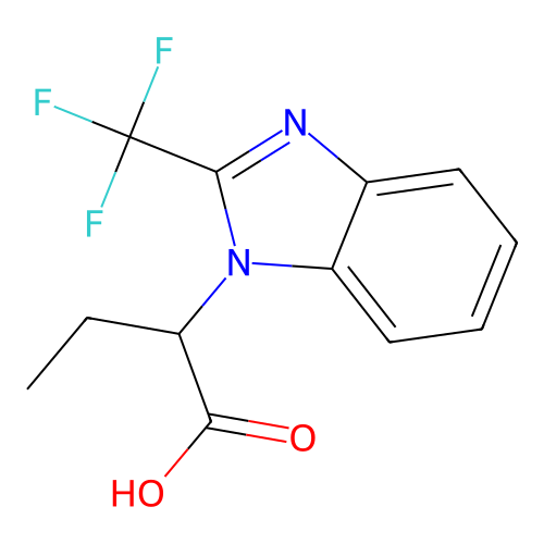 2-(2-Trifluoromethyl-benzoimidazol-1-yl)-butyric acid structure