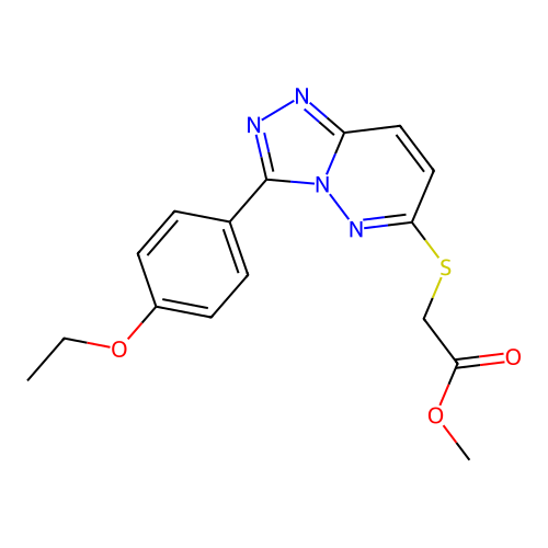 Methyl 2-((3-(4-ethoxyphenyl)-[1,2,4]triazolo[4,3-b]pyridazin-6-yl)thio)acetate structure