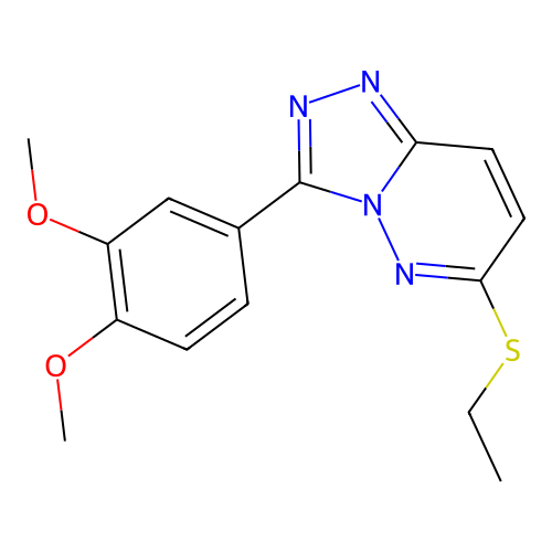 3-(3,4-Dimethoxyphenyl)-6-ethylsulfanyl-[1,2,4]triazolo[4,3-b]pyridazine structure