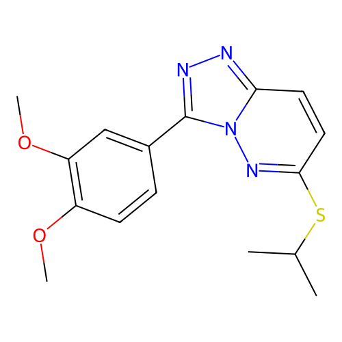 3-(3,4-Dimethoxyphenyl)-6-(isopropylthio)-[1,2,4]triazolo[4,3-b]pyridazine structure