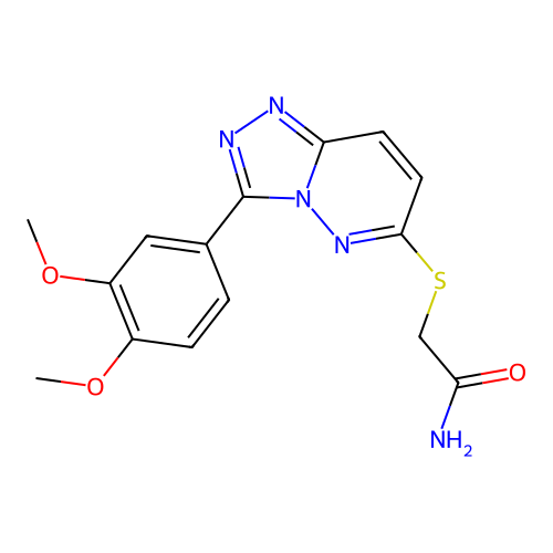 2-{[3-(3,4-Dimethoxyphenyl)[1,2,4]triazolo[4,3-b]pyridazin-6-yl]thio}acetamide structure