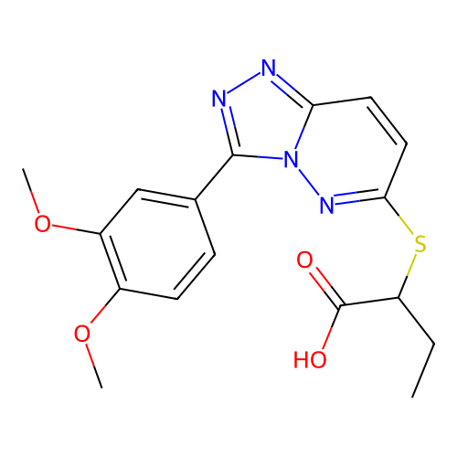 2-[[3-(3,4-dimethoxyphenyl)-[1,2,4]triazolo[4,3-b]pyridazin-6-yl]sulfanyl]butanoic acid structure