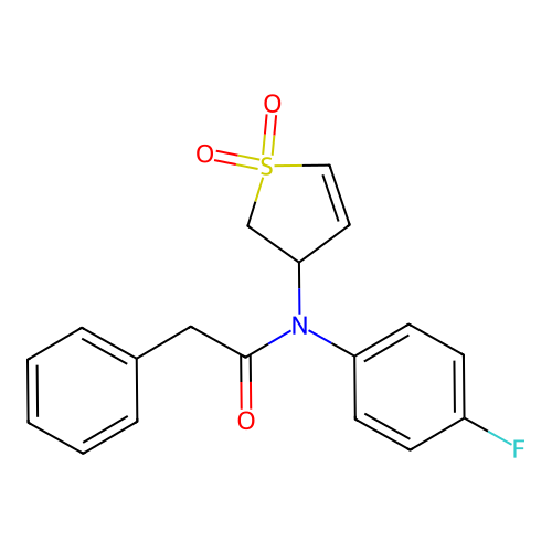 N-(1,1-dioxido-2,3-dihydrothien-3-yl)-N-(4-fluorophenyl)-2-phenylacetamide structure