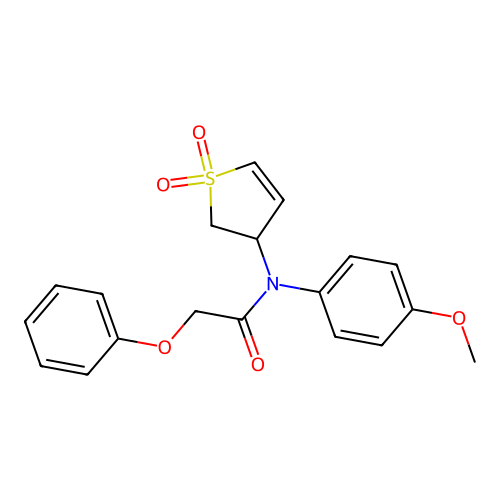 N-(1,1-dioxido-2,3-dihydrothien-3-yl)-N-(4-methoxyphenyl)-2-phenoxyacetamide structure