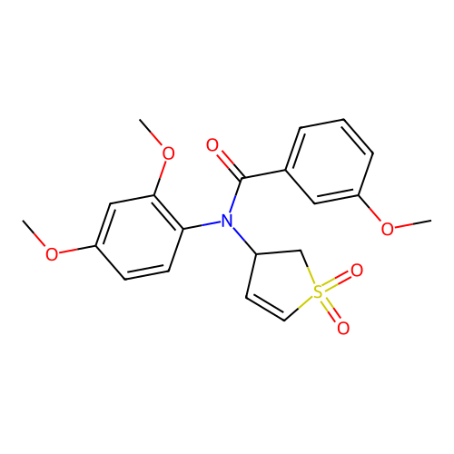 N-(2,4-dimethoxyphenyl)-N-(1,1-dioxido-2,3-dihydrothien-3-yl)-3-methoxybenzamide structure