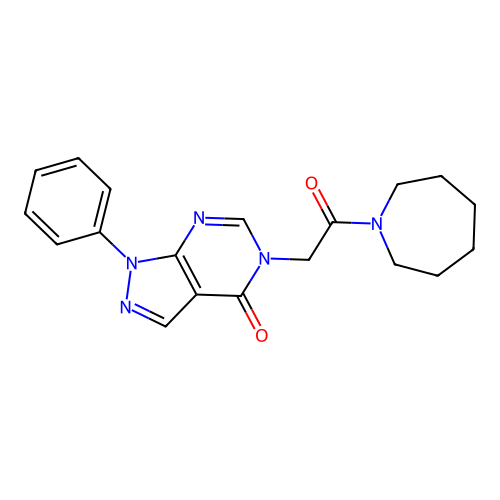 5-(2-(azepan-1-yl)-2-oxoethyl)-1-phenyl-1H-pyrazolo[3,4-d]pyrimidin-4(5H)-one structure