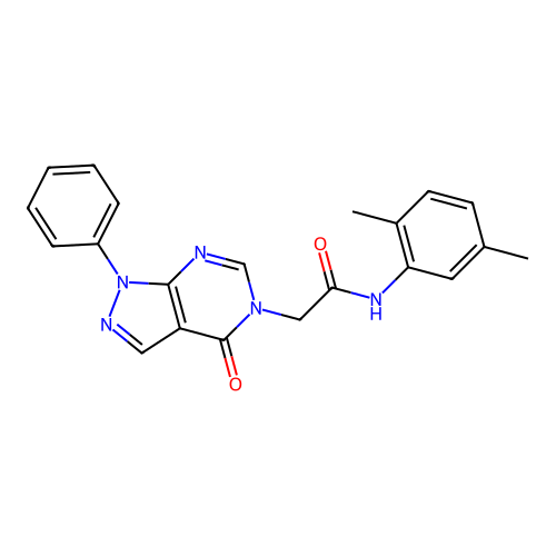 N-(2,5-dimethylphenyl)-2-(4-oxo-1-phenylpyrazolo[3,4-d]pyrimidin-5-yl)acetamide structure
