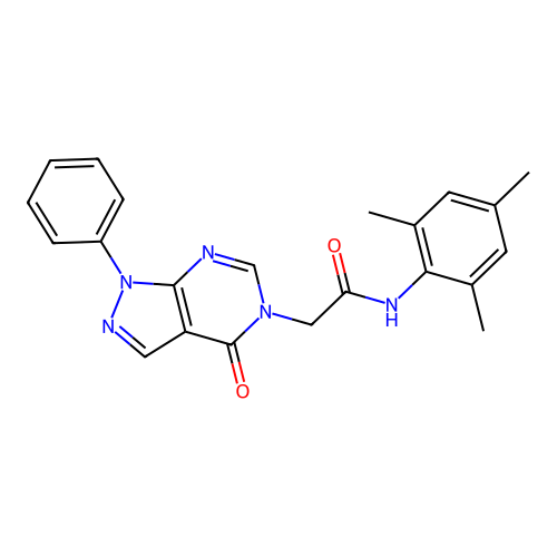 N-mesityl-2-(4-oxo-1-phenyl-1H-pyrazolo[3,4-d]pyrimidin-5(4H)-yl)acetamide structure