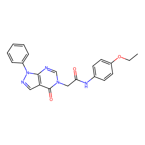 N-(4-ethoxyphenyl)-2-(4-oxo-1-phenylpyrazolo[3,4-d]pyrimidin-5-yl)acetamide structure