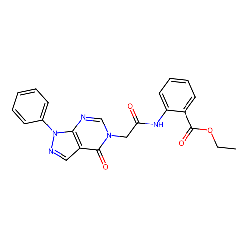 ethyl 2-(2-(4-oxo-1-phenyl-1H-pyrazolo[3,4-d]pyrimidin-5(4H)-yl)acetamido)benzoate structure