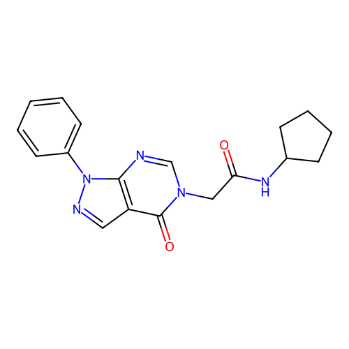 N-cyclopentyl-2-(4-oxo-1-phenyl-1H-pyrazolo[3,4-d]pyrimidin-5(4H)-yl)acetamide structure