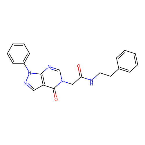 2-(4-oxo-1-phenyl-1H-pyrazolo[3,4-d]pyrimidin-5(4H)-yl)-N-phenethylacetamide structure
