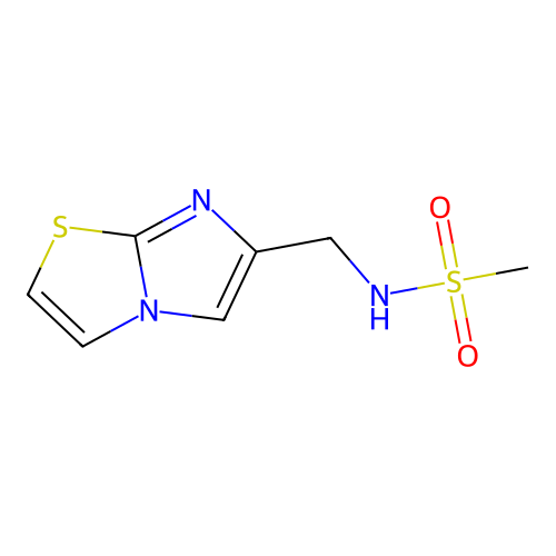 N-(imidazo[2,1-b]thiazol-6-ylmethyl)methanesulfonamide structure