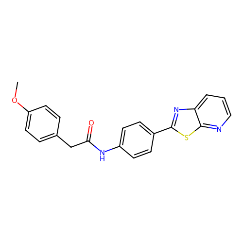 2-(4-methoxyphenyl)-N-(4-(thiazolo[5,4-b]pyridin-2-yl)phenyl)acetamide structure