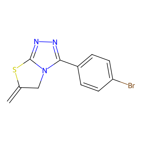 3-(4-Bromophenyl)-6-methylene-5,6-dihydrothiazolo[2,3-c][1,2,4]triazole structure