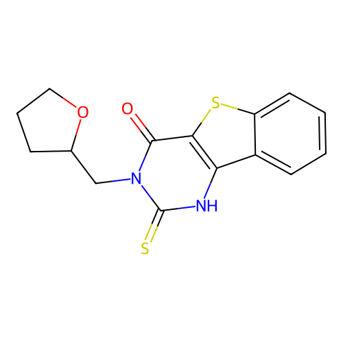 3-(oxolan-2-ylmethyl)-2-sulfanylidene-1H-[1]benzothiolo[3,2-d]pyrimidin-4-one structure