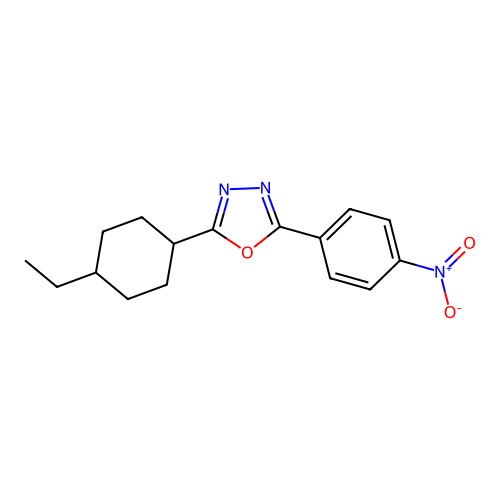 2-(4-Ethylcyclohexyl)-5-(4-nitrophenyl)-1,3,4-oxadiazole structure