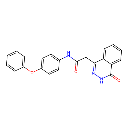 2-(4-hydroxyphthalazin-1-yl)-N-(4-phenoxyphenyl)acetamide structure