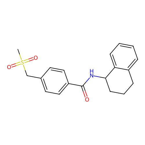 4-(methylsulfonylmethyl)-N-(1,2,3,4-tetrahydronaphthalen-1-yl)benzamide structure