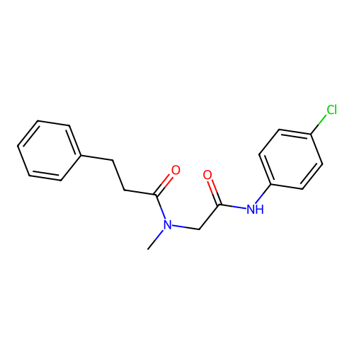 N-[2-(4-chloroanilino)-2-oxoethyl]-N-methyl-3-phenylpropanamide structure