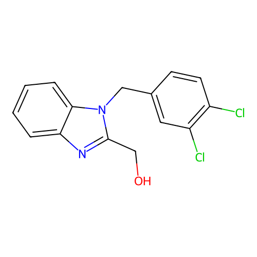 (1-(3,4-dichlorobenzyl)-1H-benzo[d]imidazol-2-yl)methanol structure