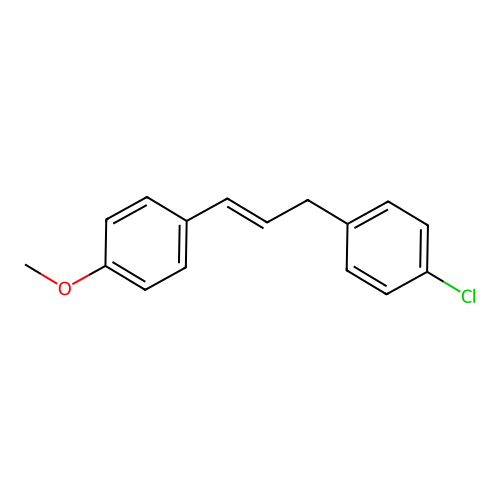 1-chloro-4-[(E)-3-(4-methoxyphenyl)prop-2-enyl]benzene structure
