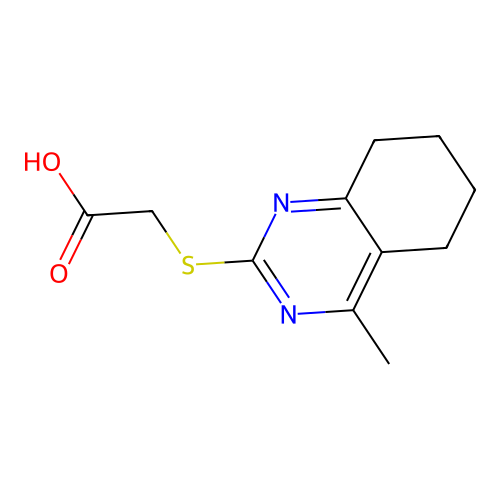 2-[(4-methyl-5,6,7,8-tetrahydroquinazolin-2-yl)sulfanyl]acetic Acid structure