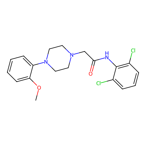 N-(2,6-dichlorophenyl)-2-[4-(2-methoxyphenyl)piperazin-1-yl]acetamide structure