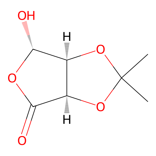 (3aR,6S,6aS)-6-hydroxy-2,2-dimethyl-tetrahydro-2H-furo[3,4-d][1,3]dioxol-4-one structure