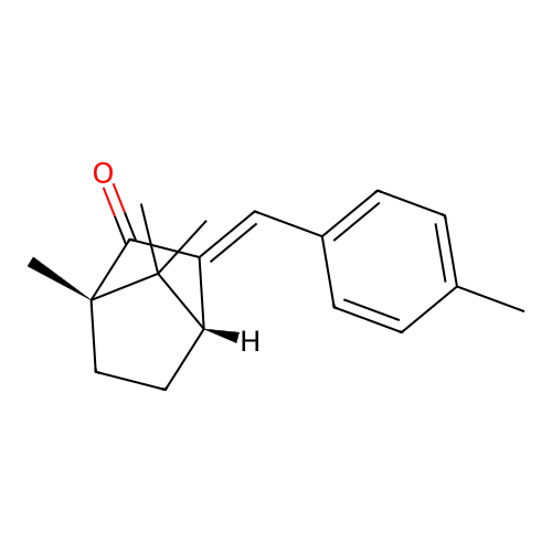 Enzacamene, (-) structure