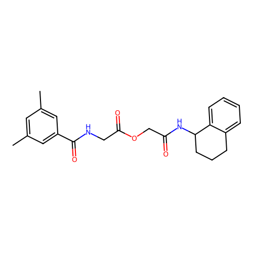 [2-oxo-2-(1,2,3,4-tetrahydronaphthalen-1-ylamino)ethyl] 2-[(3,5-dimethylbenzoyl)amino]acetate structure