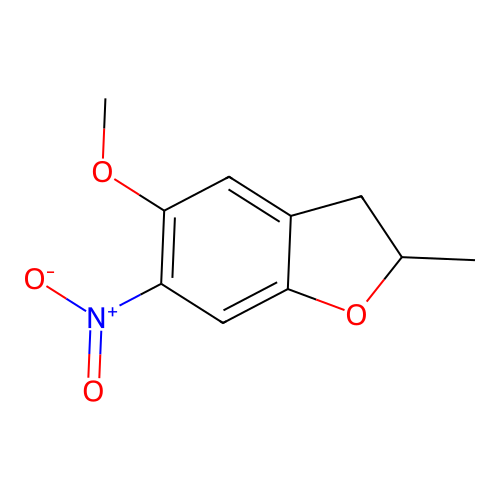 5-Methoxy-2-methyl-6-nitro-2,3-dihydro-1-benzofuran structure